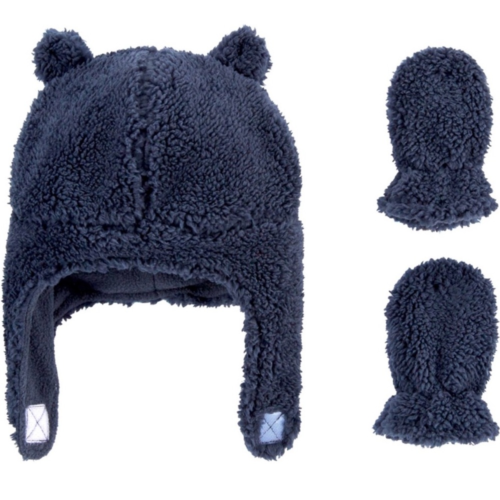 Carter's 2-Piece Sherpa Hat & Mittens Set | 0-9M